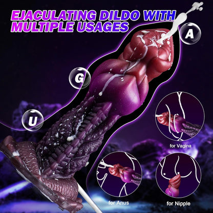 Giant Squirting Ejaculating Dragon Dildo with Suction Cup 7.5"