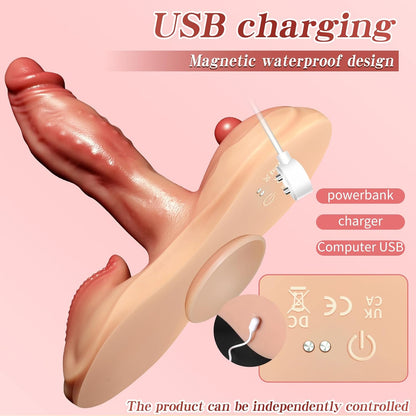 Sit and Ride Dragon Dildo with Heated 10 Thrusting 7 Vibrating