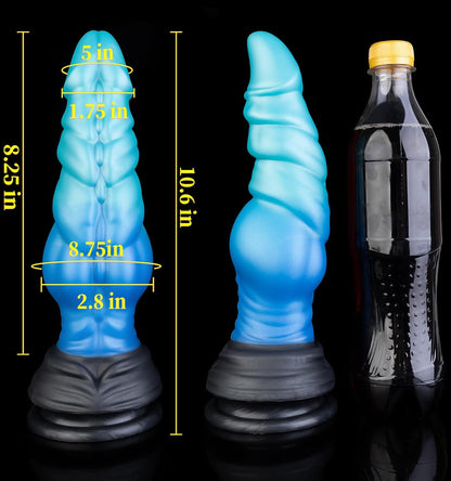 11" XL Girthy Giant Alien Dragon Dildos with Large Suction Cup