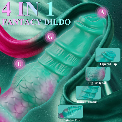 Inflatable Adjustable Thickness Dragon Knot Dildo
