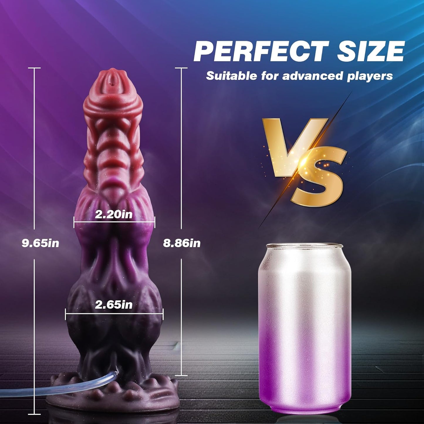 9.6" Monster Squirting Dildo with 2 Big Knots Ejaculating Toy