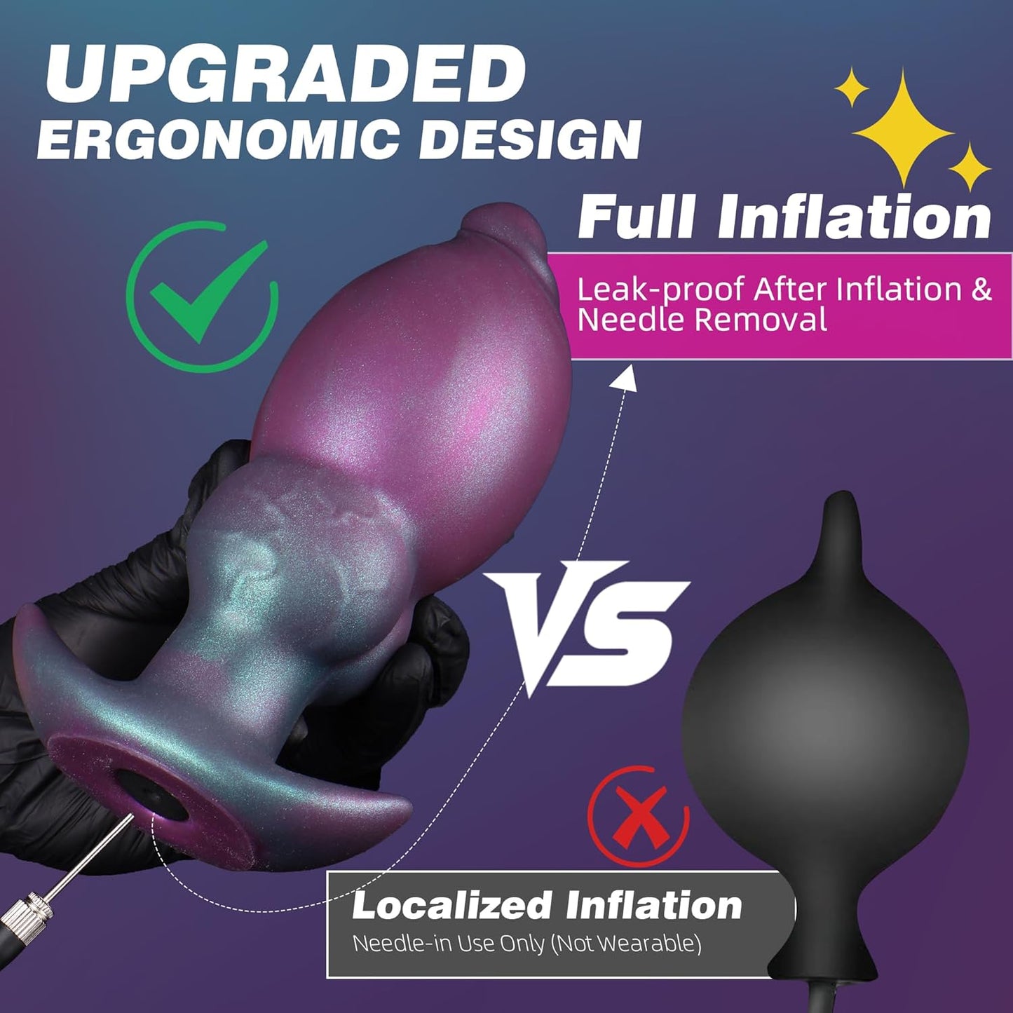 Giant Stretcher Trainer Inflatable Butt Plug Dildo