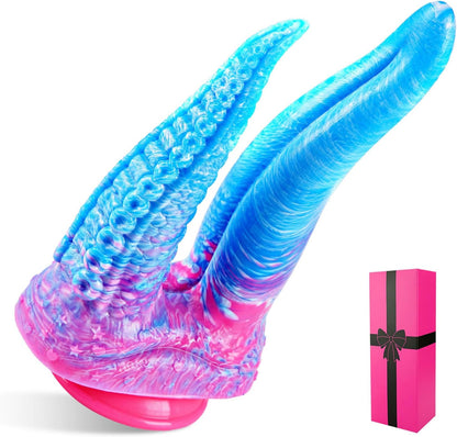 Big Monster Double Sided Realistic Large Dildos with Tongue 8"