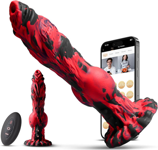Remote Control Thrusting Dildo Monster Fantasy Vibrator 9.6"