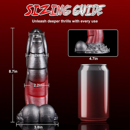 Fantasy Huge Thick Riding Dragon Dildo with Balls 8.7''