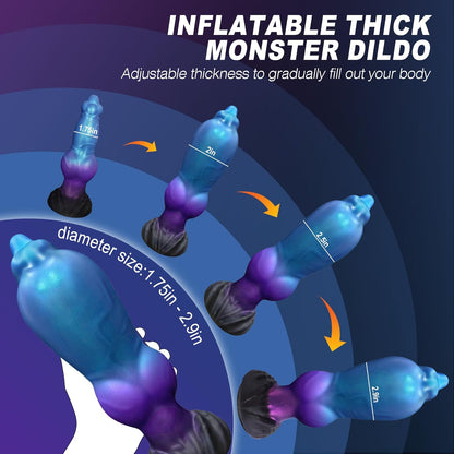 Inflatable Big Thick Anal Prostate Training Monster Dildos 8.15inch