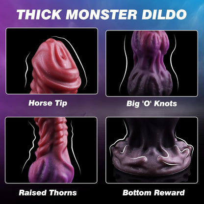 9.6" Monster Squirting Dildo with 2 Big Knots Ejaculating Toy