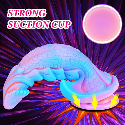 9.8 Inch Huge Dragon Flexible G-spot Dildo with Large Suction Cup