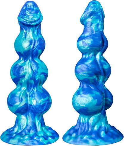 10" Big Alien Girthy Horse Dragon Anal Dildo with 3 Knots