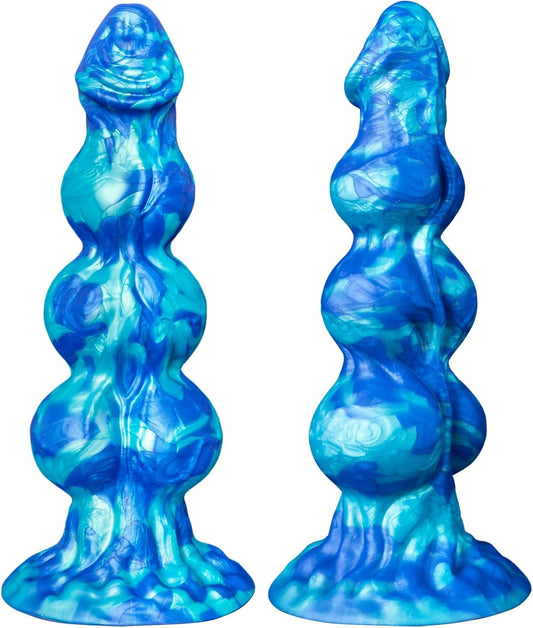 10" Big Alien Girthy Horse Dragon Anal Dildo with 3 Knots