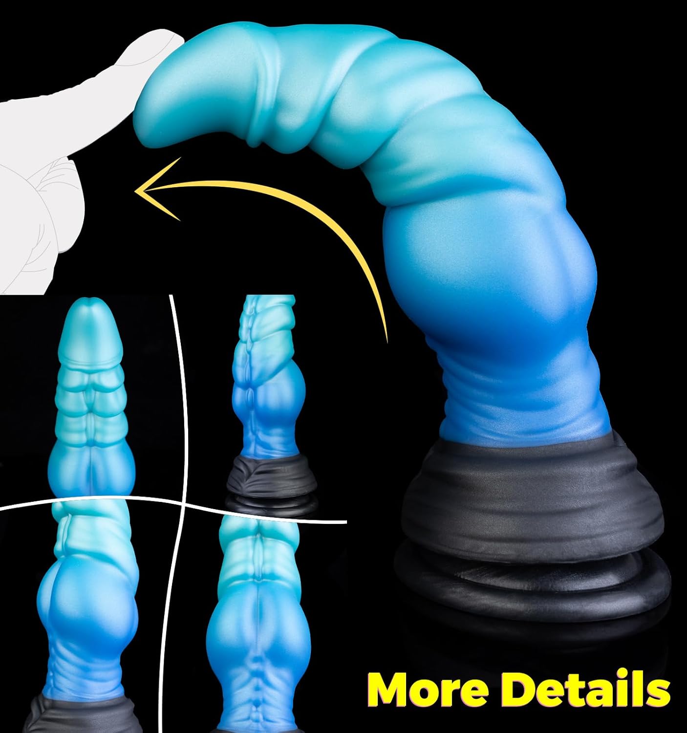 11" XL Girthy Giant Alien Dragon Dildos with Large Suction Cup