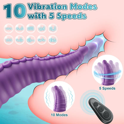 Tentacle Riding Monster Dildo G Spot Vibrator with 10 Modes