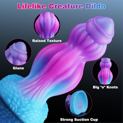 Short Thick Monster Knot Dildo with Suction Cup 7"