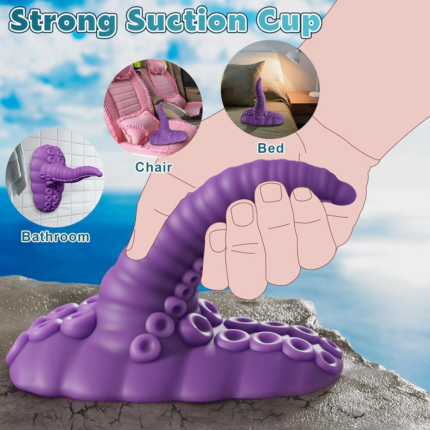 Tentacle Riding Monster Dildo G Spot Vibrator with 10 Modes