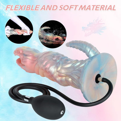 Big Pneumatic Pump Thick G-Spot Monster Dildo 10.3inch