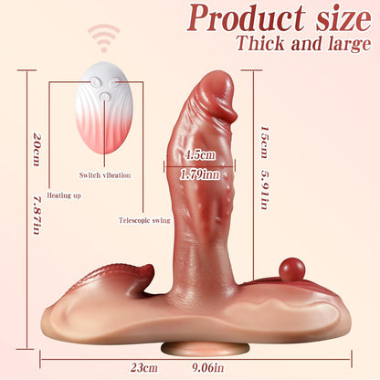 Sit and Ride Dragon Dildo with Heated 10 Thrusting 7 Vibrating