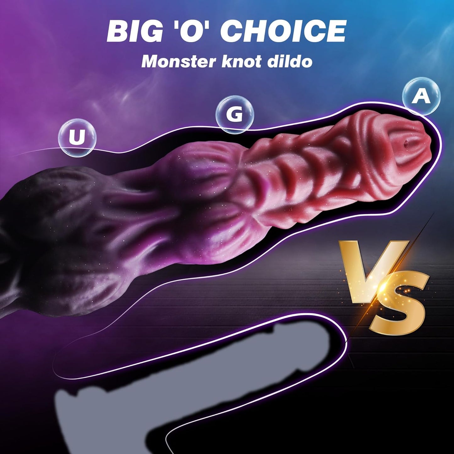 9.6" Monster Squirting Dildo with 2 Big Knots Ejaculating Toy