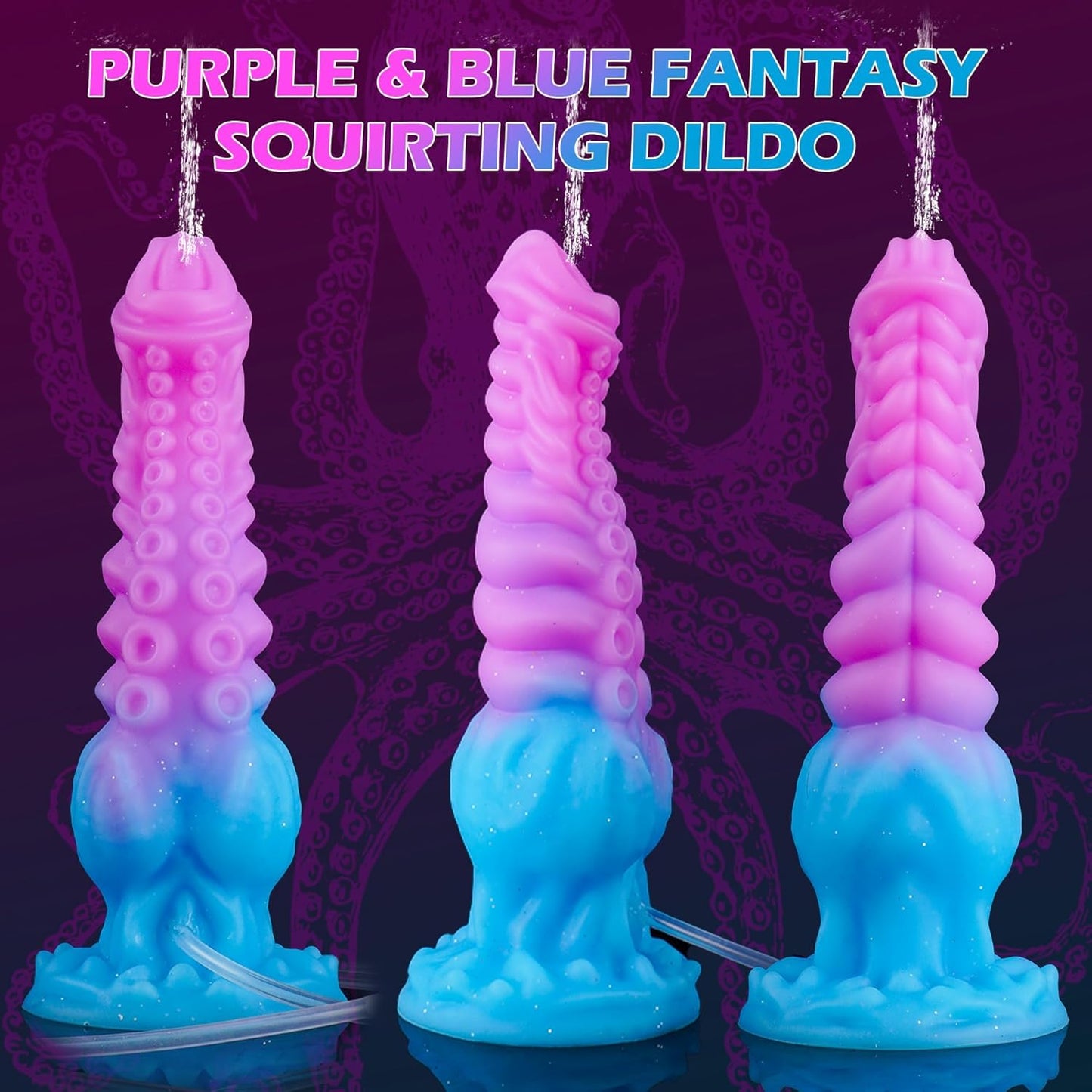 Passionate Squirting Tentacle Huge Knotted Dragon Dildo 10 inch