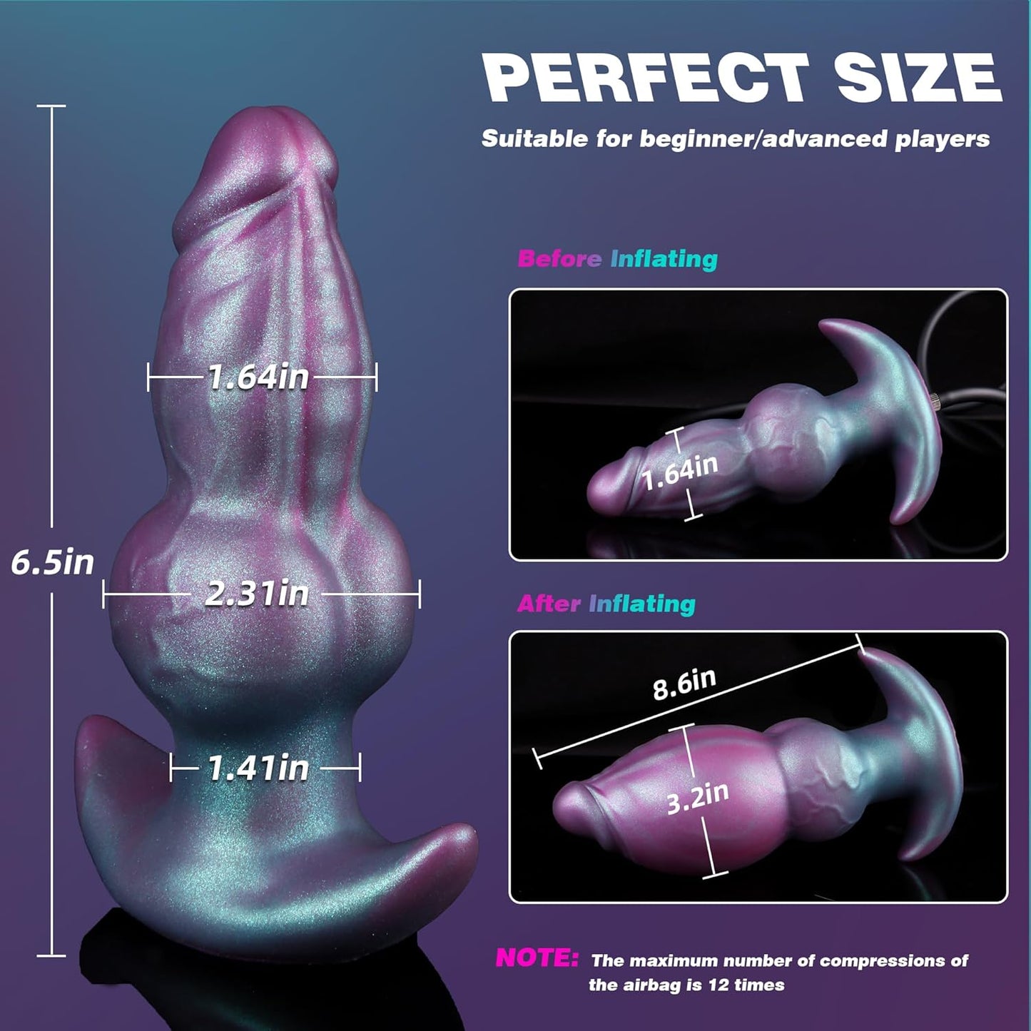 Giant Stretcher Trainer Inflatable Butt Plug Dildo