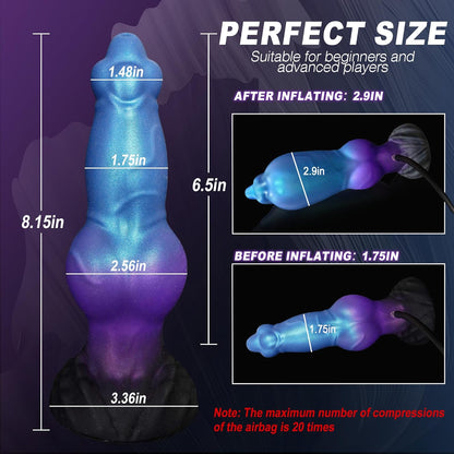 Inflatable Big Thick Anal Prostate Training Monster Dildos 8.15inch