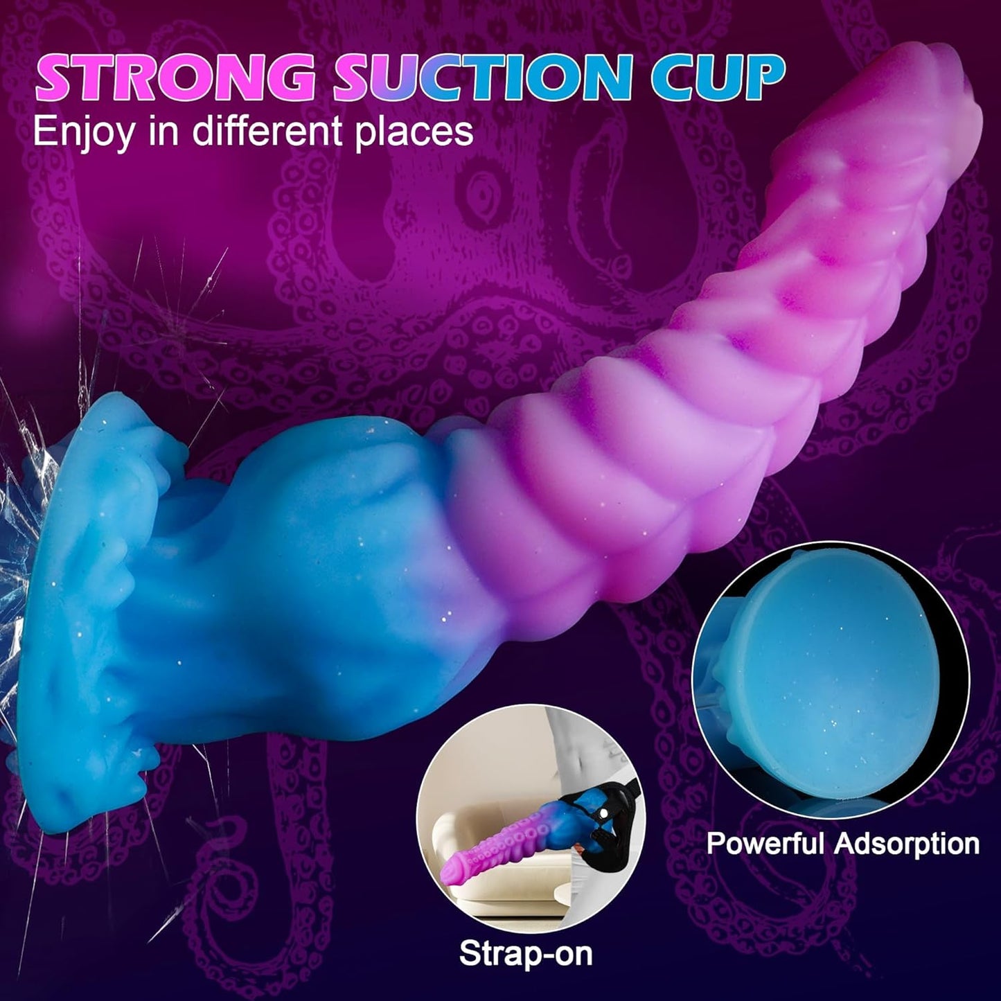 Passionate Squirting Tentacle Huge Knotted Dragon Dildo 10 inch