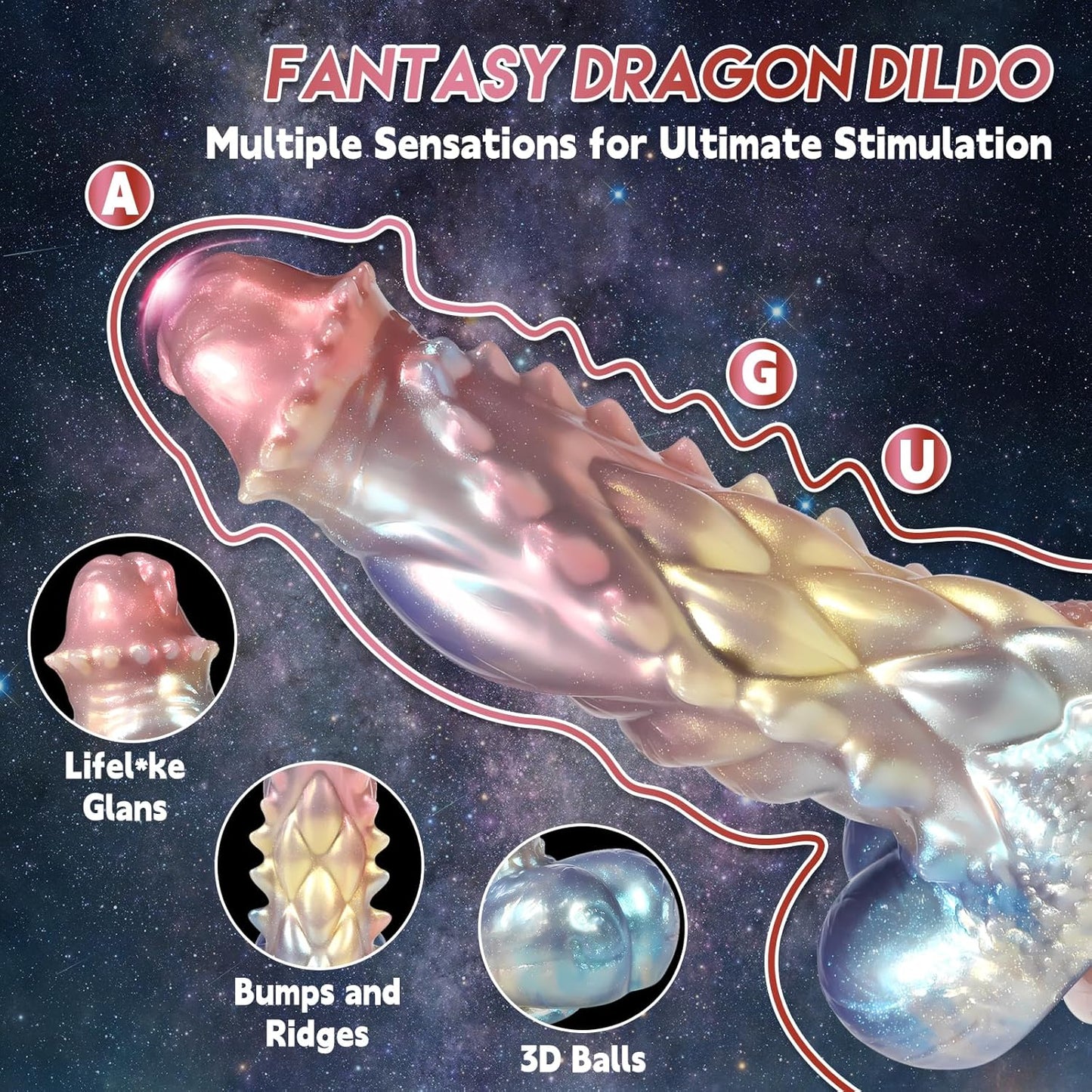 Realistic Thick Monster Dragon Dildo with Strong Suction Cup 11.6"