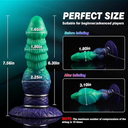 Monster Dildo Inflatable Fantasy Dildo with Adjustable Thickness