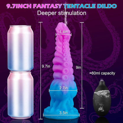 Passionate Squirting Tentacle Huge Knotted Dragon Dildo 10 inch