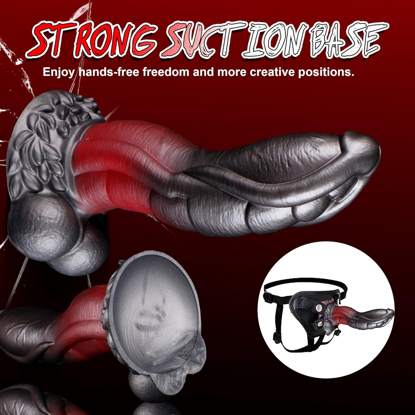 Fantasy Huge Thick Riding Dragon Dildo with Balls 8.7''