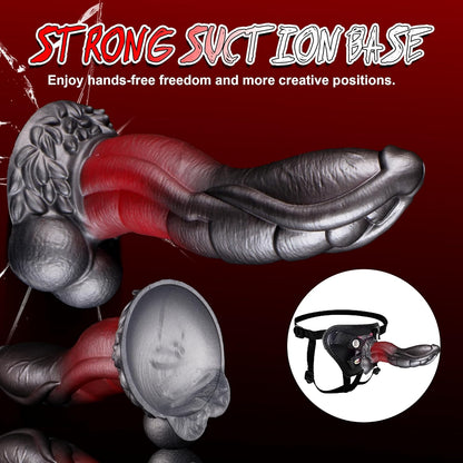 Fantasy Huge Thick Riding Dragon Dildo with Balls 8.7''