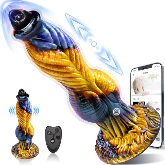 Thrusting Monster Big Dildo Sex Toys Vibrator 10.2" App Remote Control