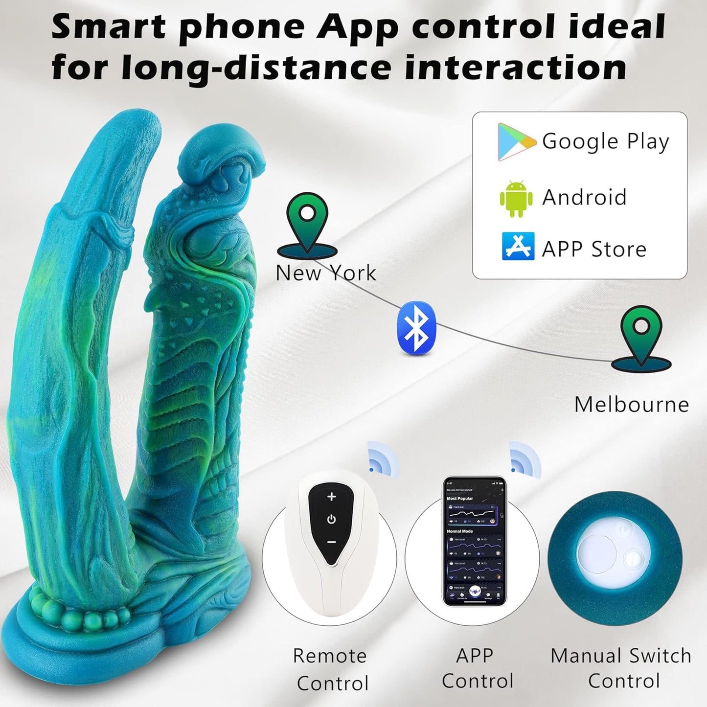 Suction Soft Double Massive Dildo for Men 9 Inch