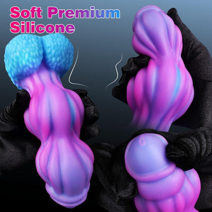 Short Thick Monster Knot Dildo with Suction Cup 7"