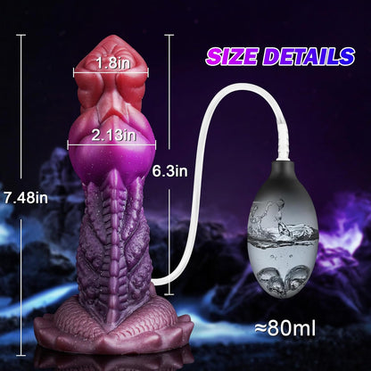 Giant Squirting Ejaculating Dragon Dildo with Suction Cup 7.5"