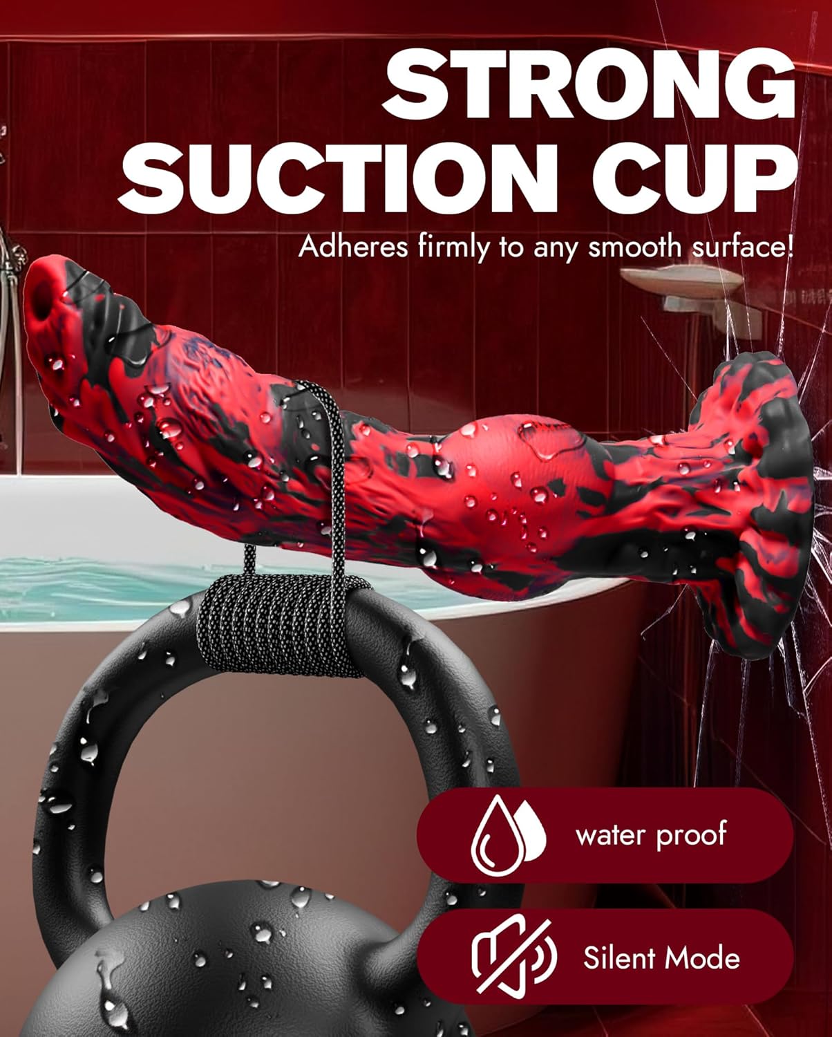 Remote Control Thrusting Dildo Monster Fantasy Vibrator 9.6"