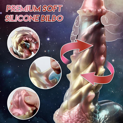 Realistic Thick Monster Dragon Dildo with Strong Suction Cup 11.6"