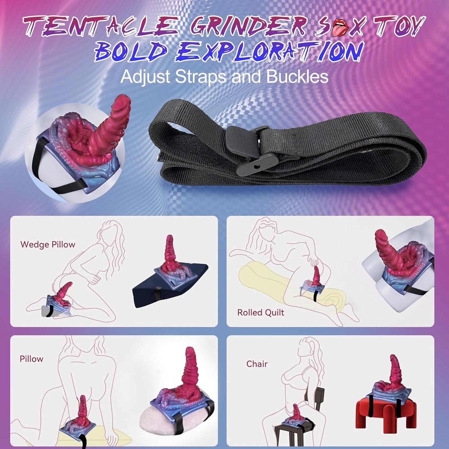 Sit and Ride Monster Dildo with 10 Vibrations