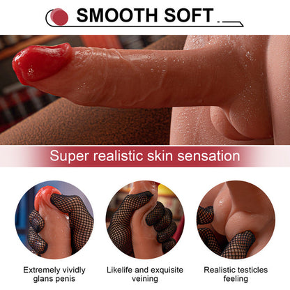 Michael 3D Sexy Hips Sex Doll Torso with Thrusting Vibrating Huge Cock 9.03LB