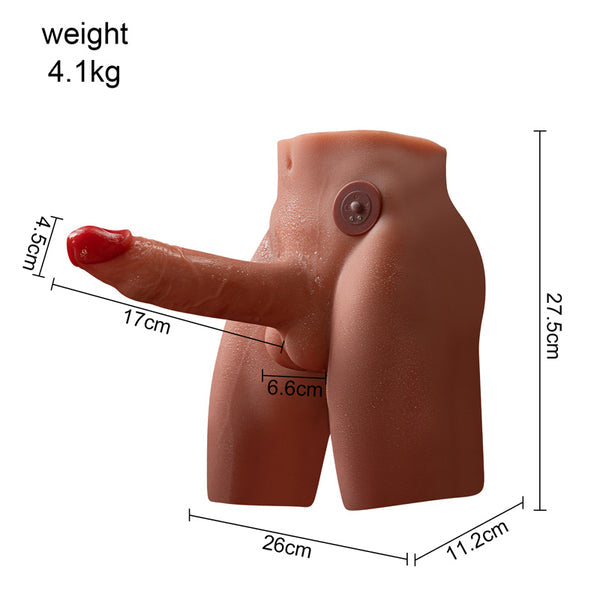 Michael 3D Sexy Hips Sex Doll Torso with Thrusting Vibrating Huge Cock 9.03LB