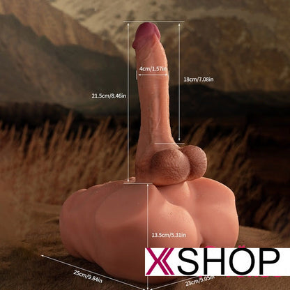 Jonah AI Sex Doll with 7 Thrusting Vibrating Detachable Big Dildo 7.7LB