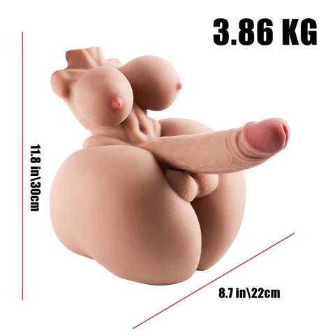 Tracy Hentai Love Doll Torso with 7.1-inch Giant Dildo 8.5lbs