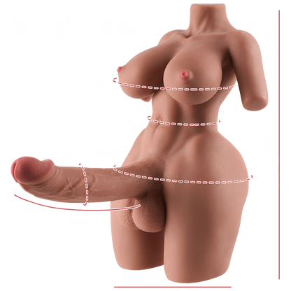 Vale Trans Hentai Torso Sex Doll with 7.8in Huge Penis