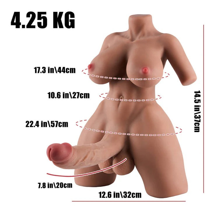 Vale Trans Hentai Torso Sex Doll with 7.8in Huge Penis  KINKY PLANET UK