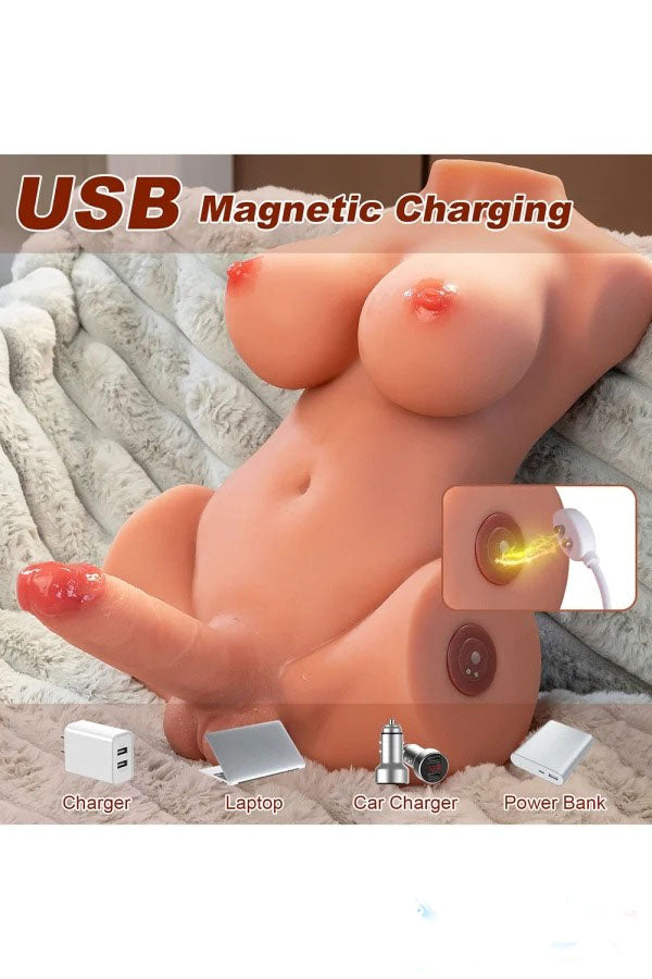 Mag Third Gender Sex Doll with 5.9″ Thrusting Big Dildo 16.82LB