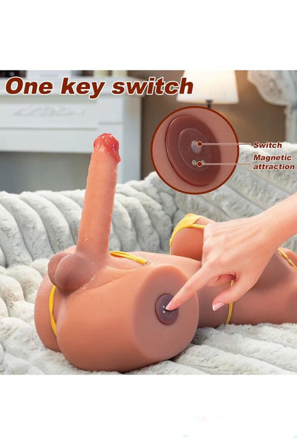 Mag Third Gender Sex Doll with 5.9″ Thrusting Big Dildo 16.82LB