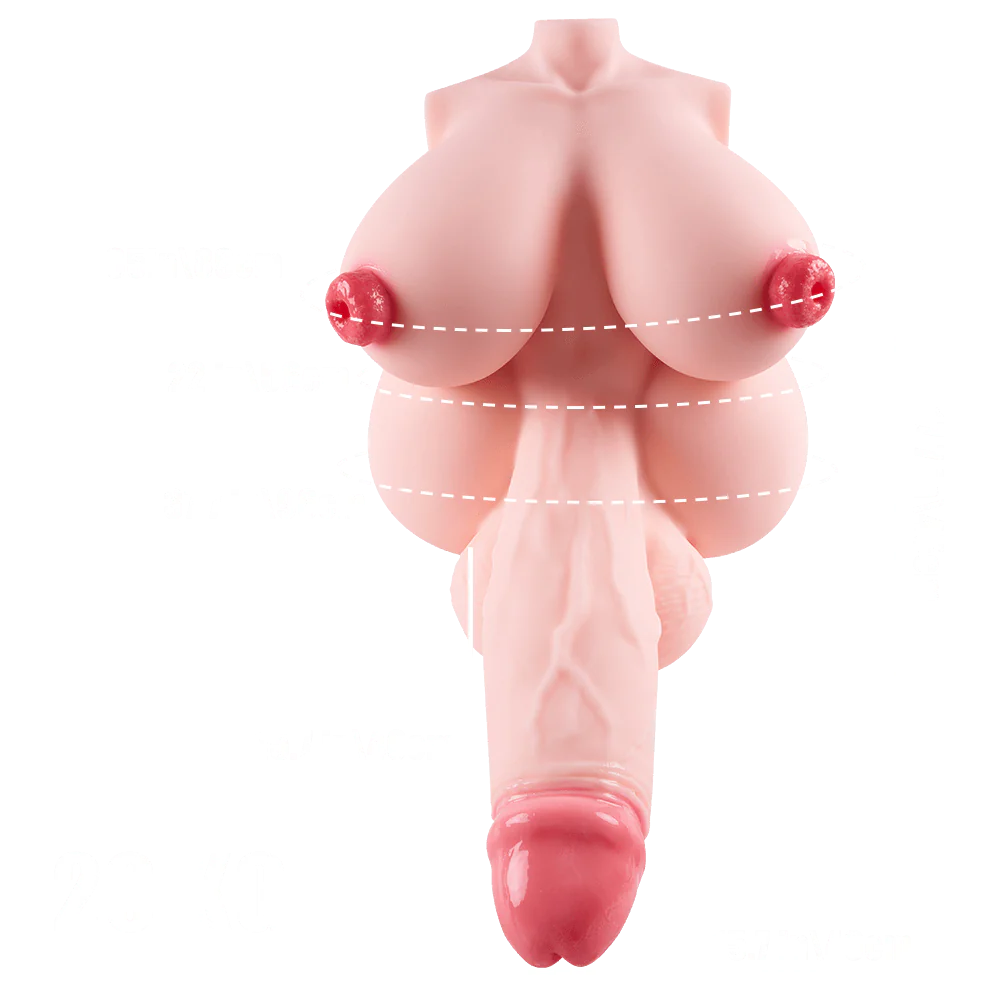 Lucy Plus Futanari Hentai Fantasy Torso 7.48in Insertable Penis