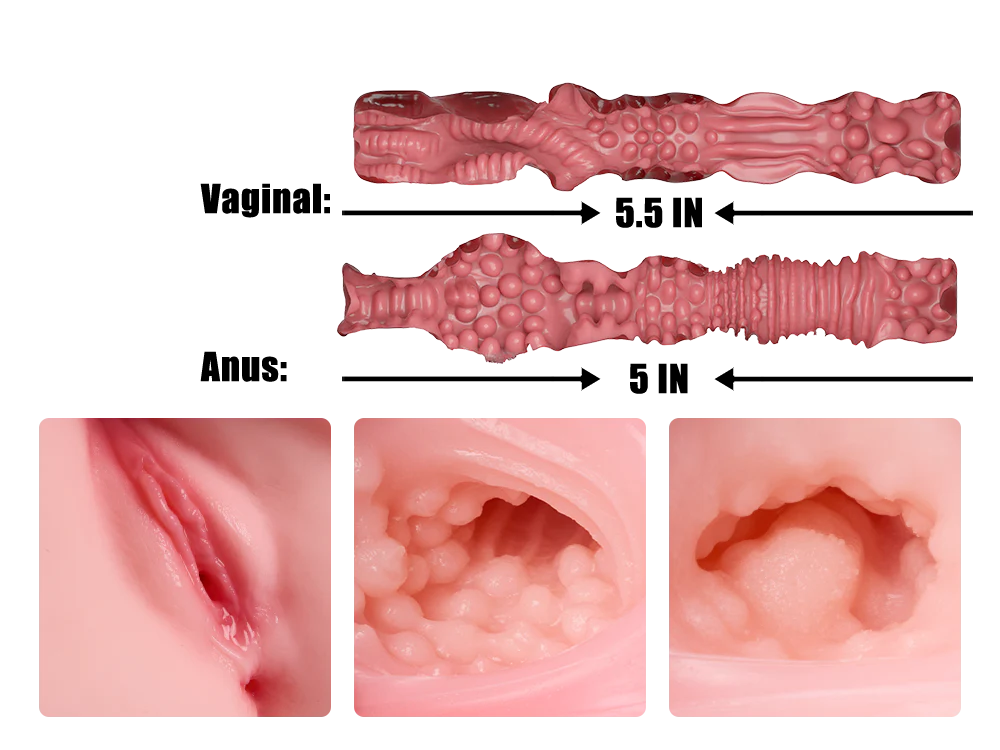Denvir Three Mega Breasts Hentai Fantasy Torso Double Vagina 8.9lbs