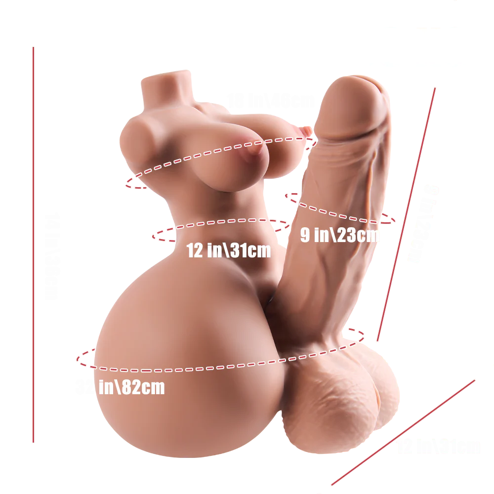 Tori Futanari Hentai Torso Sex Doll 9in Big Penis Nice Tits