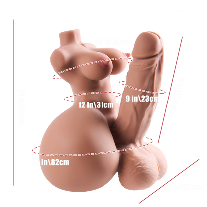 Tori Futanari Hentai Torso Sex Doll 9in Big Penis Nice Tits