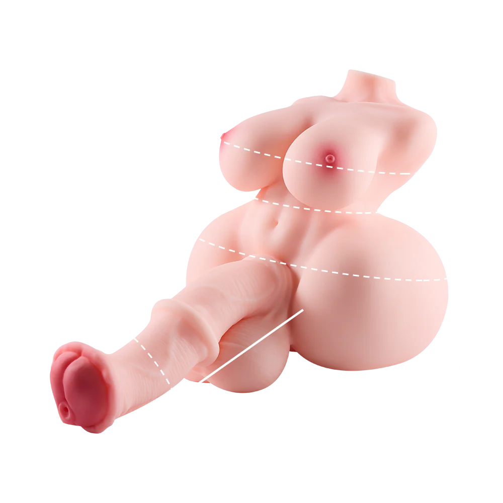 Megumi Futanari Sex Torso with 28cm Big Horse Dildo
